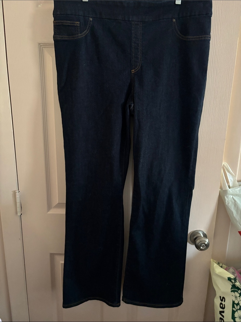 Chico's Dark Blue Boot-Cut Stretch Jeans